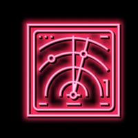 radar location technology neon glow icon illustration vector