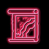 map roll neon glow icon illustration vector