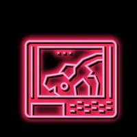 gps navigation device neon glow icon illustration vector