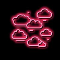 natural clouds neon glow icon illustration vector