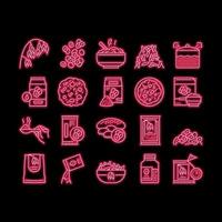 Oatmeal Nutrition neon glow icon illustration vector