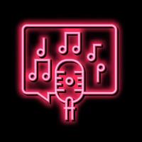 live music on radio channel neon glow icon illustration vector
