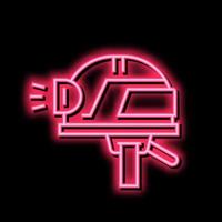 miner helmet neon glow icon illustration vector