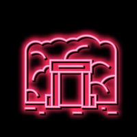 mine entry neon glow icon illustration vector