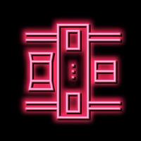 machine for closed boxes neon glow icon illustration vector