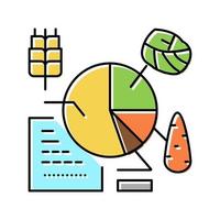 crop analytics smart farm color icon vector illustration