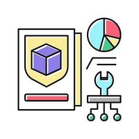 prototype development and improvement color icon vector illustration