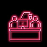 radio studio neon glow icon illustration vector