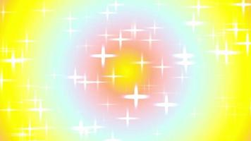 Fast motion blinking star in radial orange background animation video