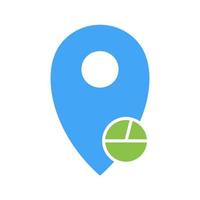 Location Statistics Vector Icon