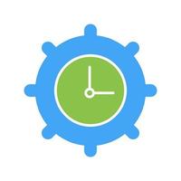 icono de vector de configuración de tiempo