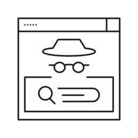 confidential security system line icon vector illustration