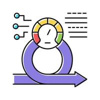 speed achievement task optimization color icon vector illustration