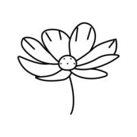 cosmos flower spring line icon vector illustration