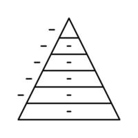 pirámide gráfico línea icono vector ilustración