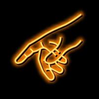 touch with finger neon glow icon illustration vector