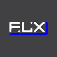 FLX letter logo creative design with vector graphic, FLX simple and modern logo.