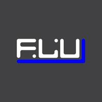 FLU letter logo creative design with vector graphic, FLU simple and modern logo.