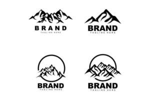 Mountain Logo, Vector Mountain Climbing, Adventure, Design For Climbing, Climbing Equipment, And Brand With Mountain Logo