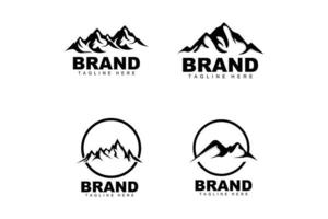 Mountain Logo, Vector Mountain Climbing, Adventure, Design For Climbing, Climbing Equipment, And Brand With Mountain Logo