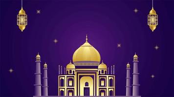 4k Ramadan kareem Animation Video mit Moschee, Laterne