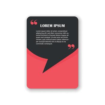 Quote frame blank template icon in flat style. Empty speech bubble vector illustration on isolated background. Textbox sign business concept.