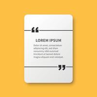 Quote frame blank template icon in flat style. Empty speech bubble vector illustration on isolated background. Textbox sign business concept.