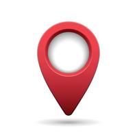Map pin icon in flat style. Pointer destination vector illustration on isolated background. Gps navigation sign business concept.