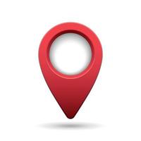 Map pin icon in flat style. Pointer destination vector illustration on isolated background. Gps navigation sign business concept.