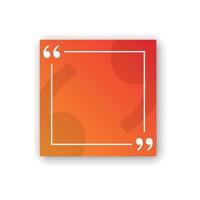 Quote frame blank template icon in flat style. Empty speech bubble vector illustration on isolated background. Textbox sign business concept.