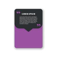 Quote frame blank template icon in flat style. Empty speech bubble vector illustration on isolated background. Textbox sign business concept.