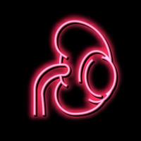 renal cyst neon glow icon illustration vector