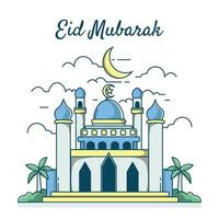 Mosque background design for Ramadan, Ramadan kareem vector