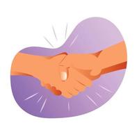 Handshake vector flat icon. Isolated hand shake emoji illustration