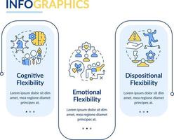 Leader flexible types rectangle infographic template. Adaptive skills. Data visualization with 3 steps. Editable timeline info chart. Workflow layout with line icons vector