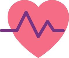 cardiograma plano color ui icono. corazón Velocidad medición. médico chequeo. cardiología. sencillo lleno elemento para móvil aplicación vistoso sólido pictograma. vector aislado rgb ilustración