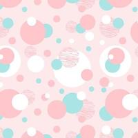 Seamless pattern with circles in pastel colors. Delicate decor for fabric, packaging, wallpaper, children's fabric. vector