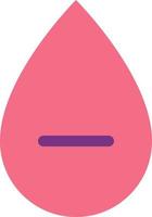 Negative blood type flat color ui icon. Laboratory test. Blood transfusion and donation. Healthcare. Simple filled element for mobile app. Colorful solid pictogram. Vector isolated RGB illustration