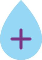 Positive blood type flat color ui icon. Laboratory test. Blood transfusion and donation. Healthcare. Simple filled element for mobile app. Colorful solid pictogram. Vector isolated RGB illustration