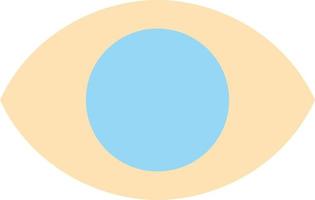 Eye flat color ui icon. Part of human body. Organ of perception. Visual system. Ophthalmology. Simple filled element for mobile app. Colorful solid pictogram. Vector isolated RGB illustration