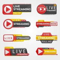 Youtube Live Set Label vector