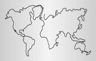 World Map Outline Background vector