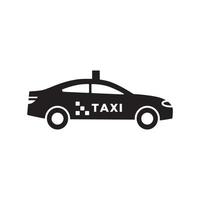 Taxi icono vector logo modelo