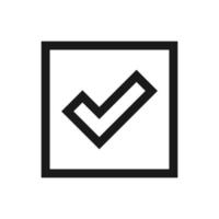 check mark symbol vector icon