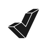 cheque marca símbolo vector icono