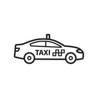 Taxi icono vector logo modelo