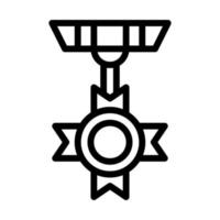 medalla icono contorno estilo militar ilustración vector Ejército elemento y símbolo Perfecto.