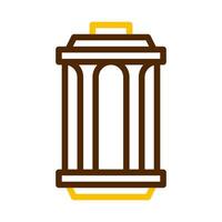 lantern icon duocolor brown yellow style ramadan illustration vector element and symbol perfect.