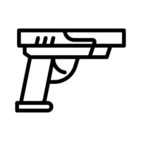 pistola icono contorno estilo militar ilustración vector Ejército elemento y símbolo Perfecto.