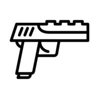 pistola icono contorno estilo militar ilustración vector Ejército elemento y símbolo Perfecto.